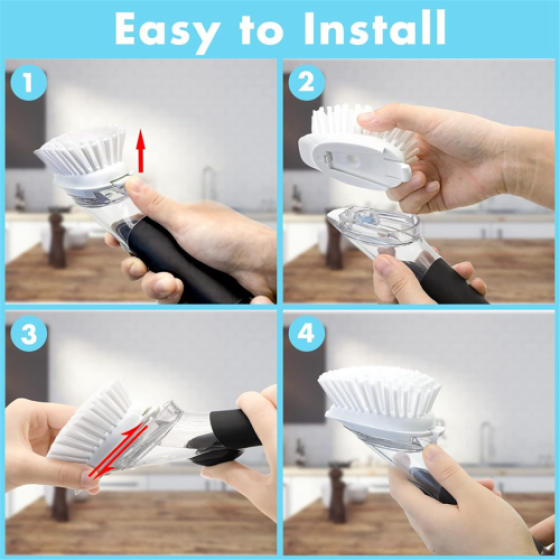 Isi Ulang Sikat untuk Sikat Piring OXO, Paket 4